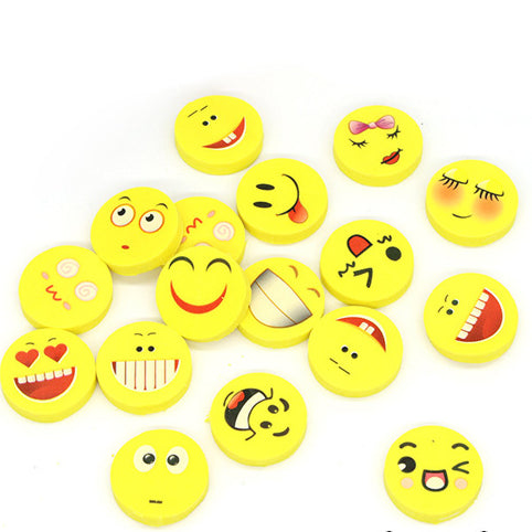 Wholesale TPR Love Mini Facial Cartoon Smiling Face Eraser